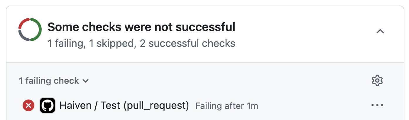 Screenshot of the Codex error messages indicating that it couldn't run the tests.